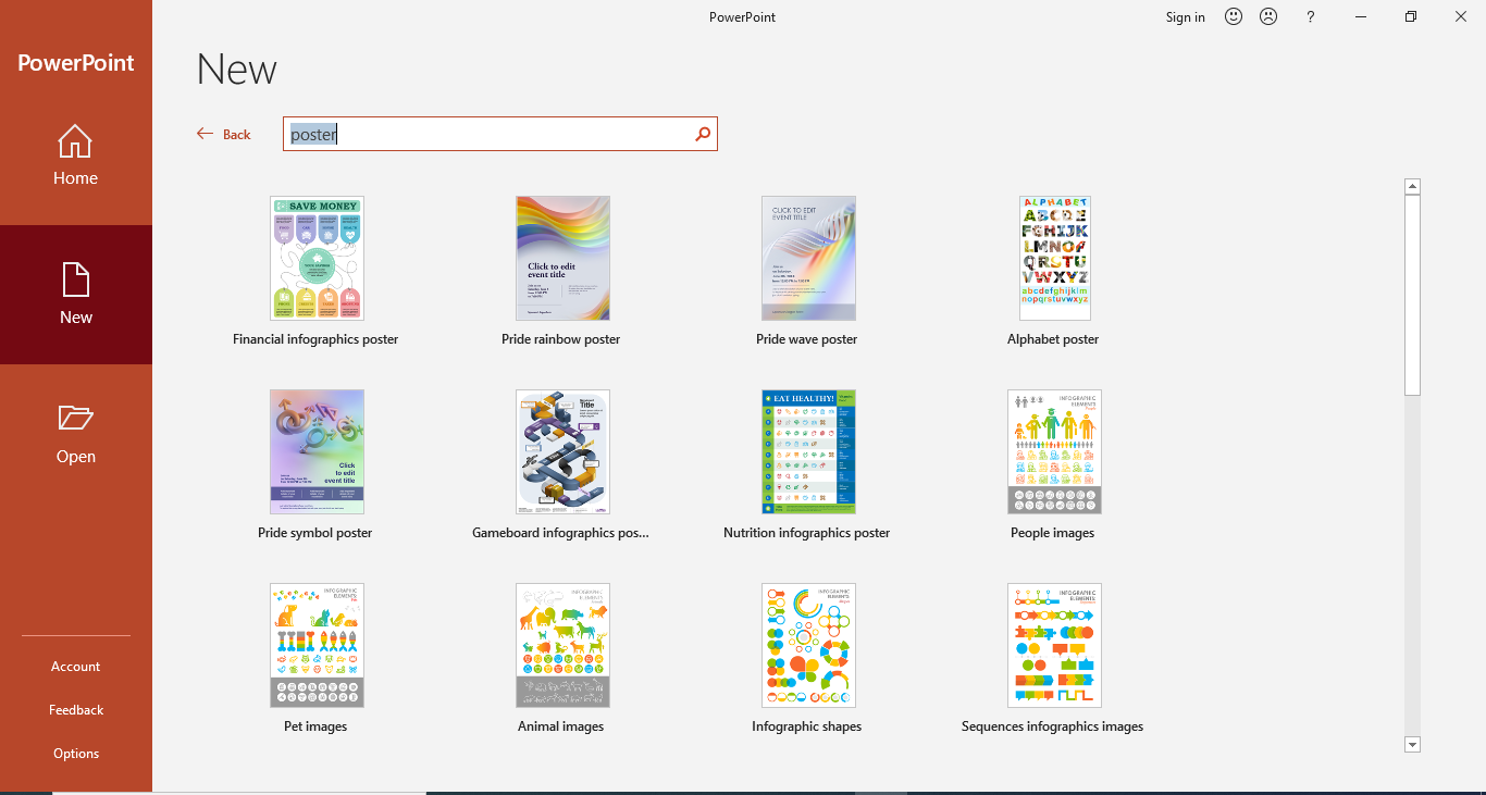 modèles d'affiches powerpoint