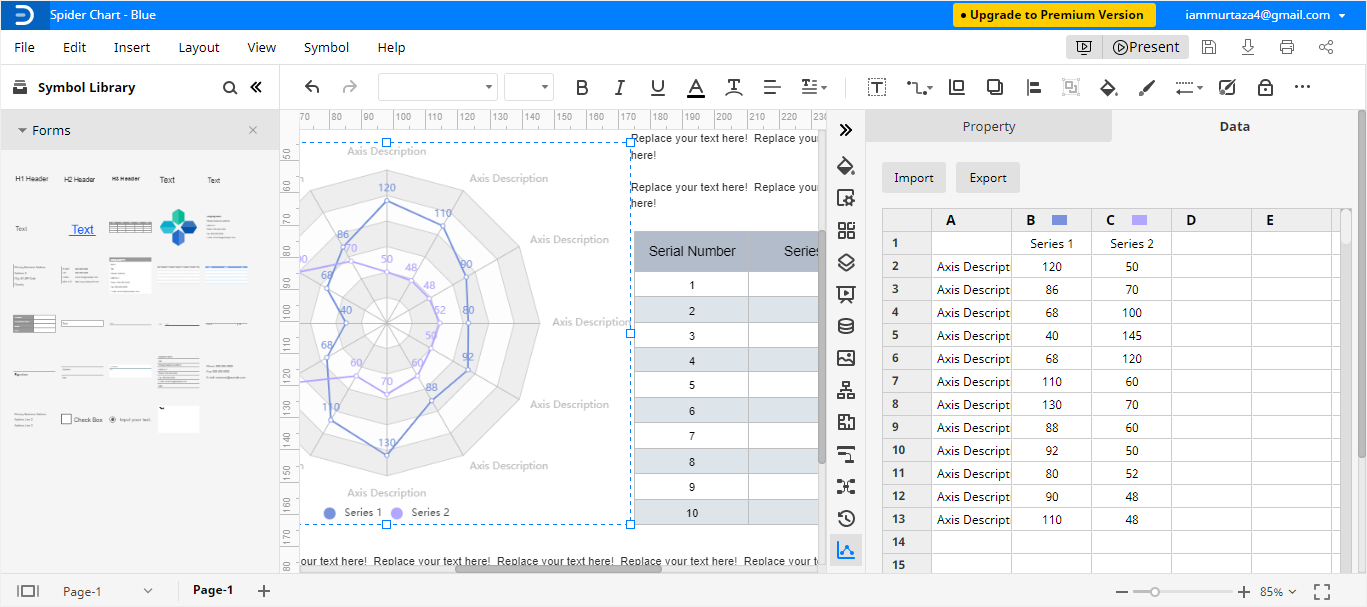 edrawmax add data