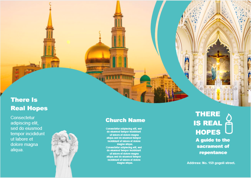 folleto del perfil de la iglesia