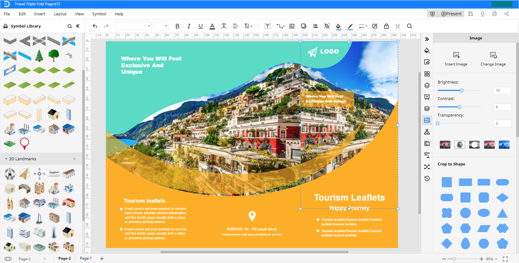 how to make travel brochure online