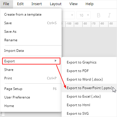 Export a SWOT diagram in EdrawMax