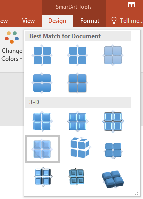 seleccionar el estilo de matriz