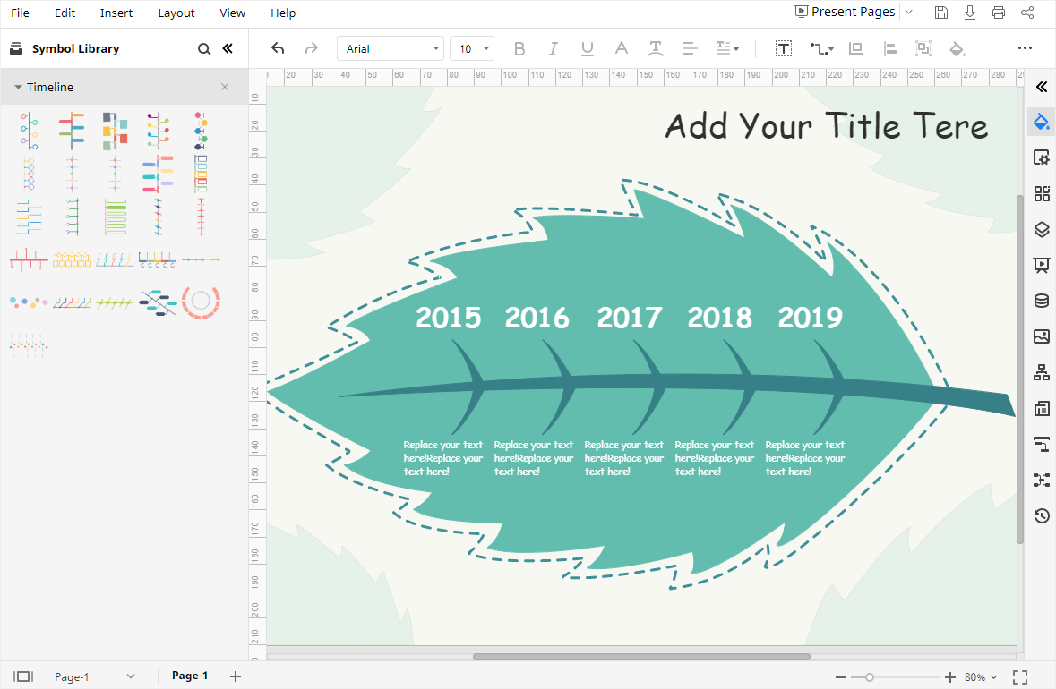 open the timeline template on EdrawMax