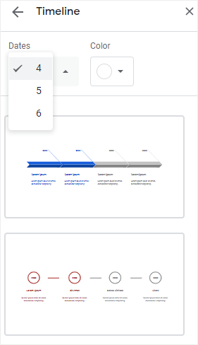 open the template pane in Google Slides