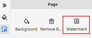 Insert Watermark button in EdrawMax