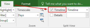 open Timeline View