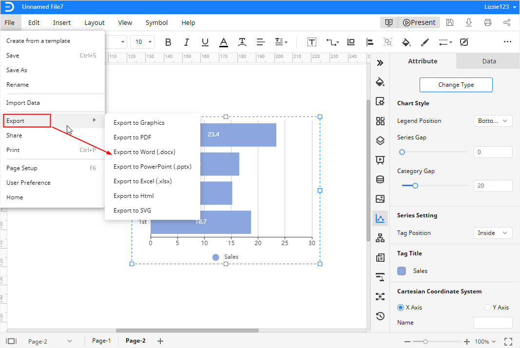 exportar a word en edrawmax