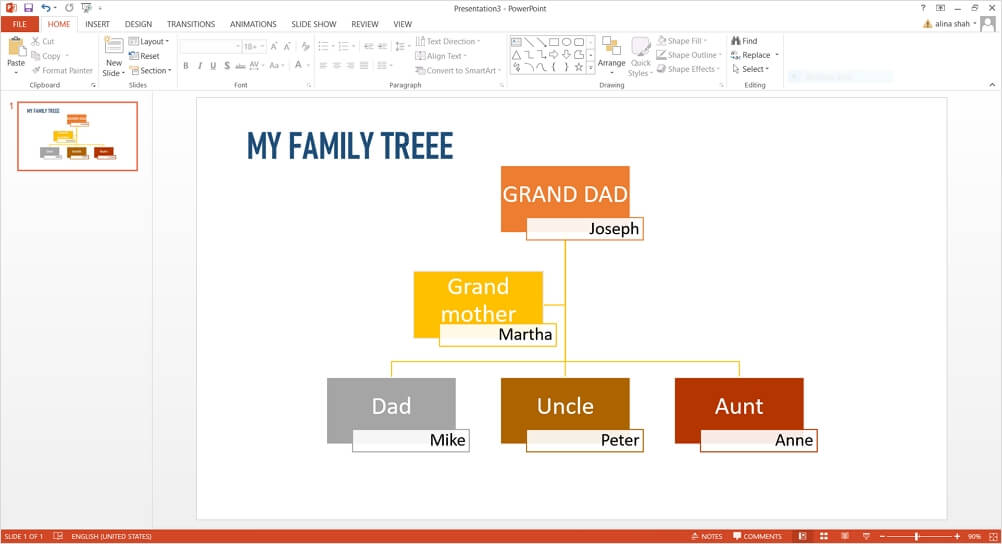 How To Make A Family Tree In PowerPoint Edrawmax Online