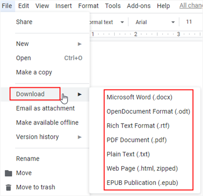 www google docs com download