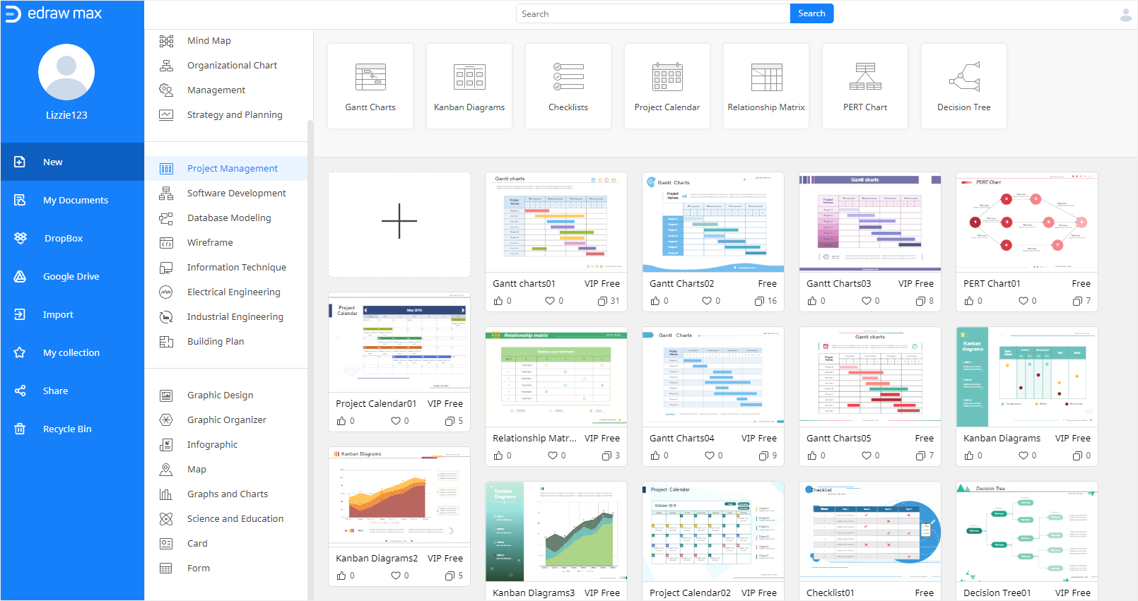 plantilla de gantt de edrawmax