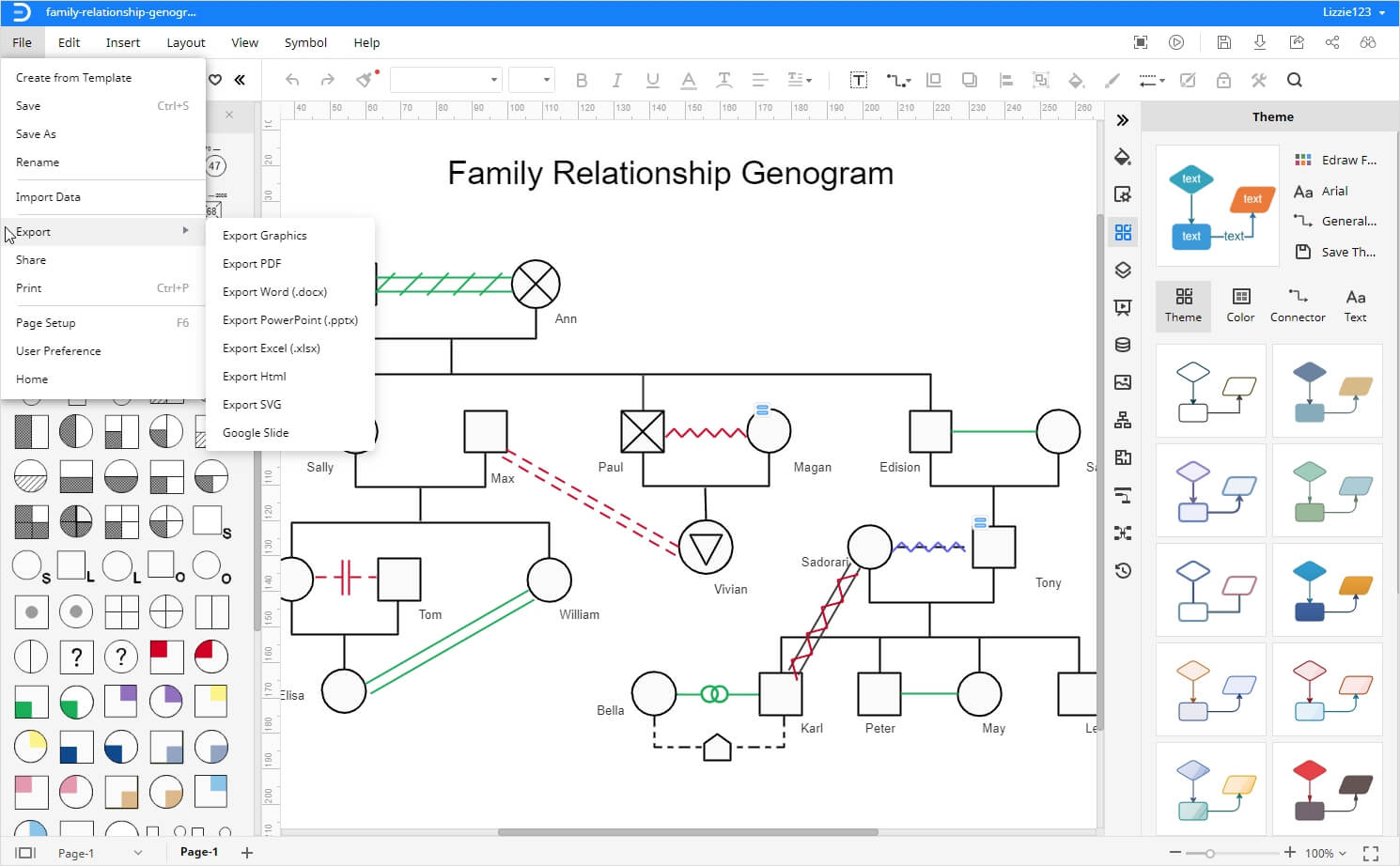 edraw max online genogram