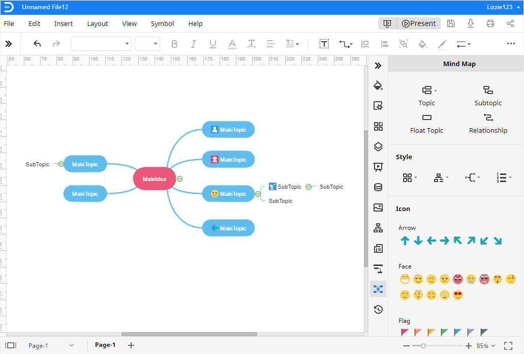 excel mind map template