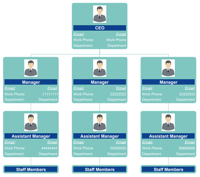 small business employee org chart