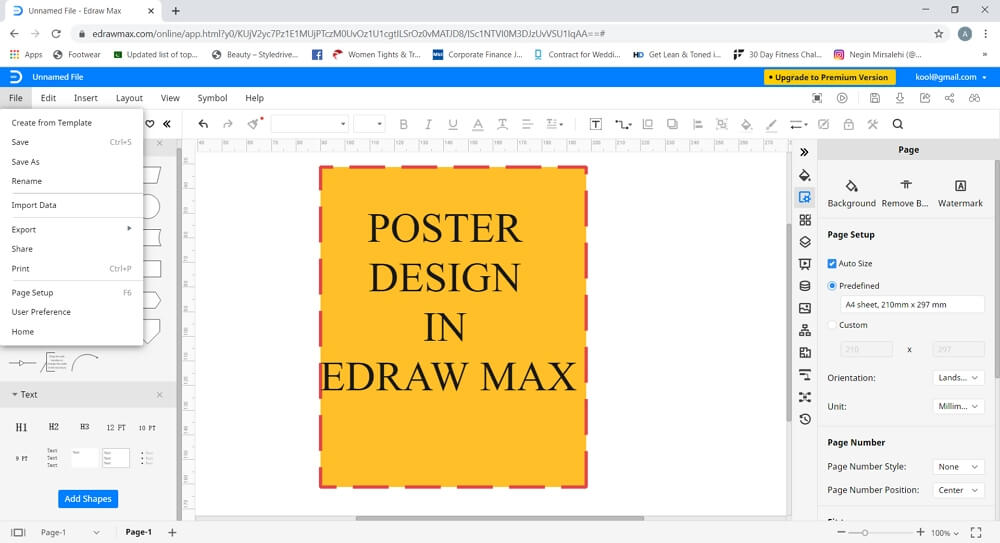 google drawing poster template