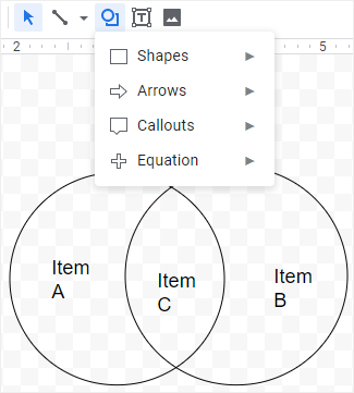 how to add a circle in google docs