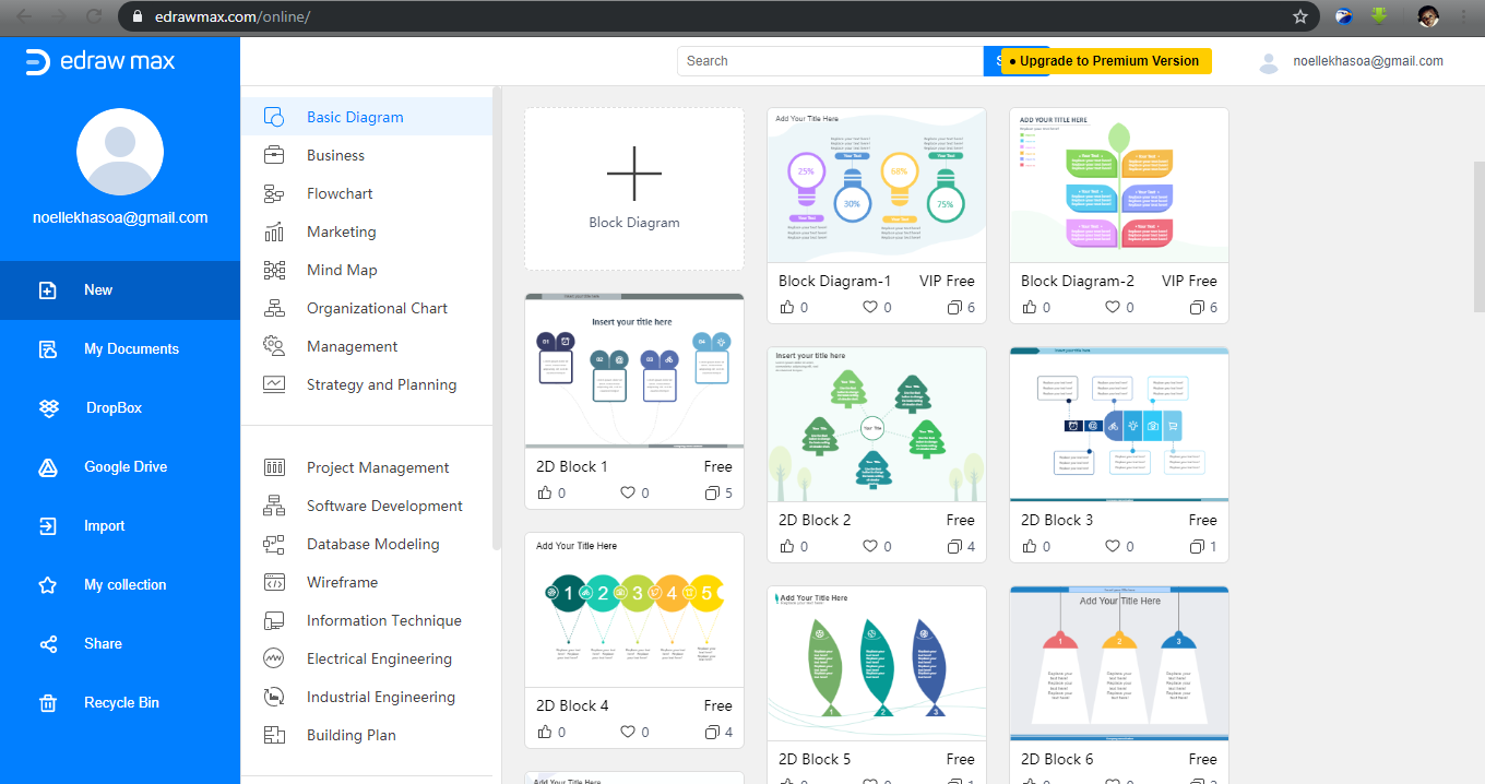 EdrawMax interface