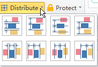 align and distribute blocks