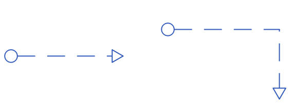 símbolo bpmn de flujo de mensajes