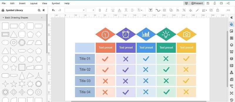 compare and contrast chart examples