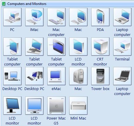 computer monitor symbols