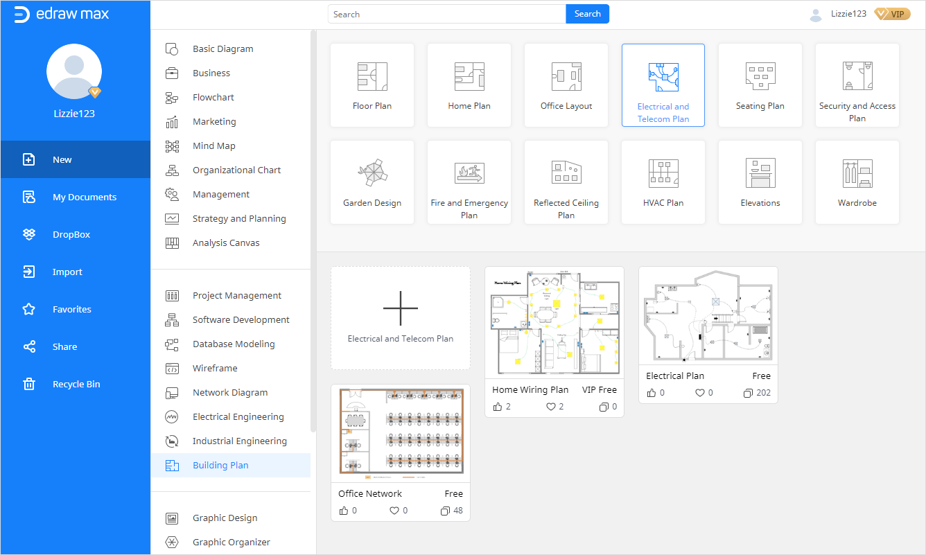 edrawmax electrical plan templates