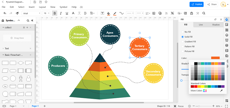 How to Create Energy Pyramid Diagram with EdrawMax Online