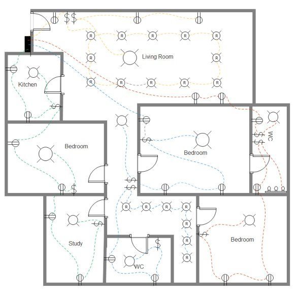 House Wiring Diagram Anything You, Kitchen Wiring Diagram
