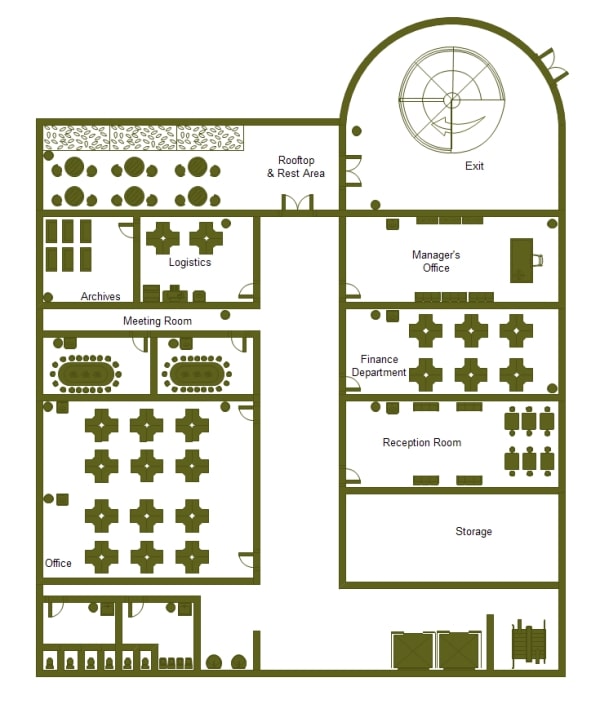 office building floor plans examples