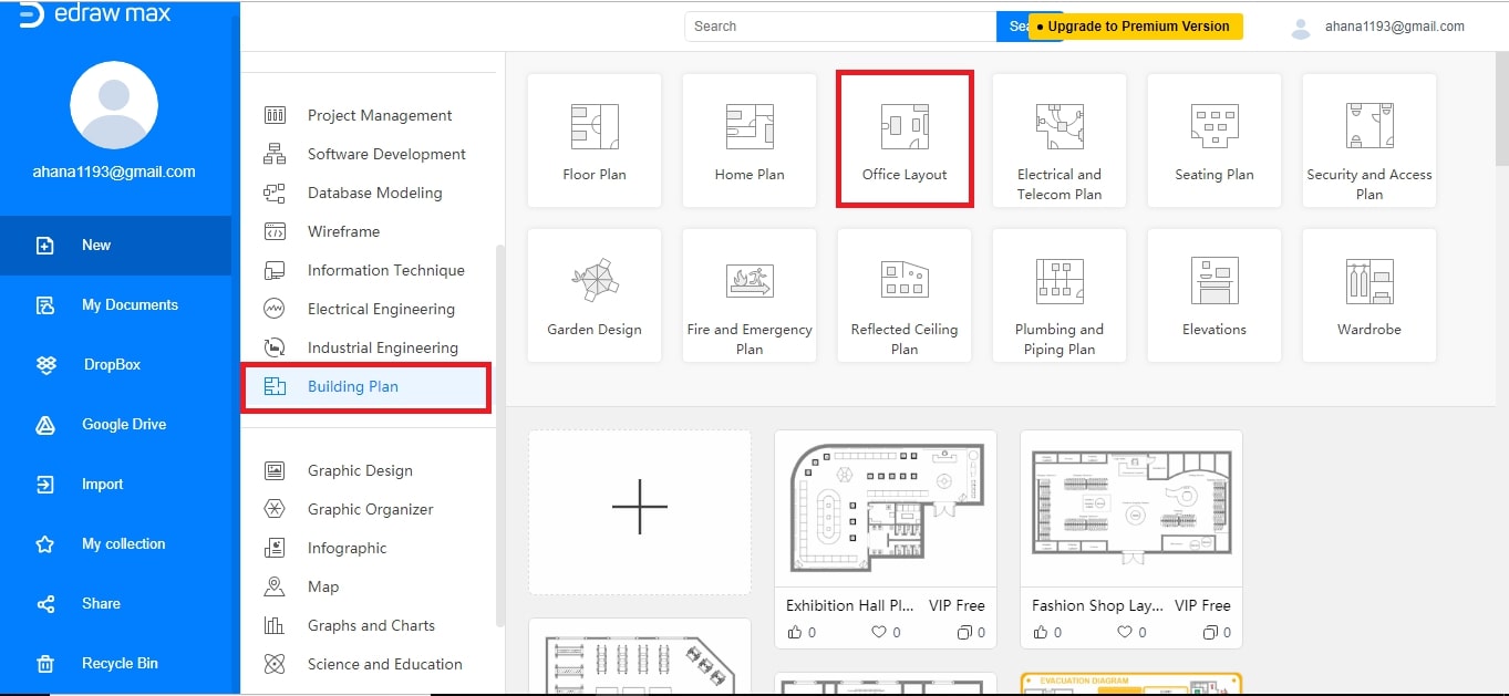 create an office layout step 2