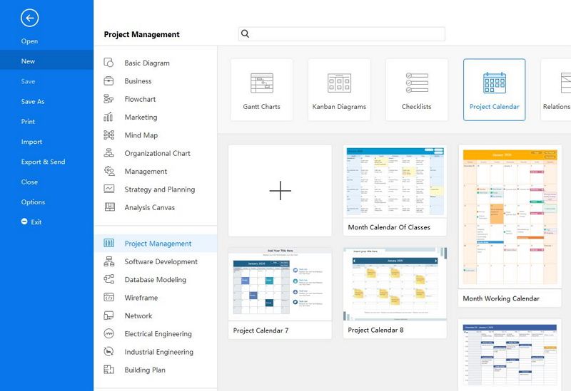 how to create project calendar