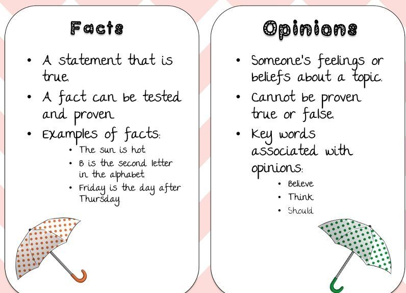 facts vs opinion