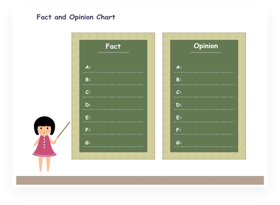 Fact Opinion Graphic Organizer