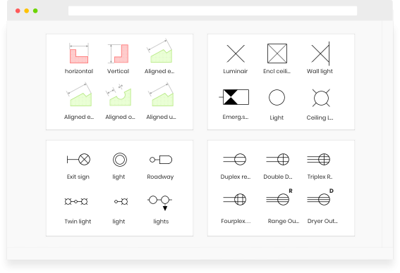 house electrical symbols data