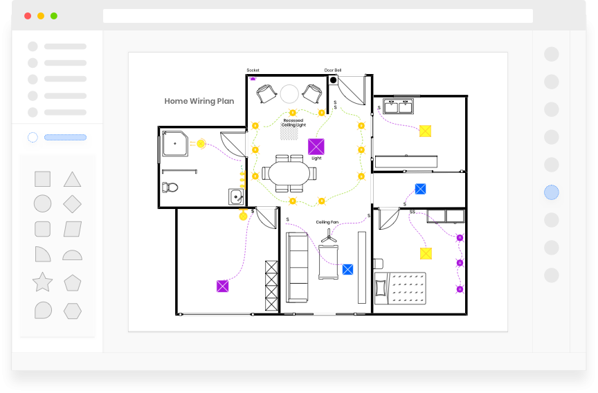 Free House Wiring Diagram, Domestic Wiring Diagram