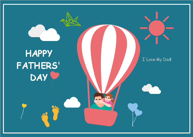 balloon fathers day card