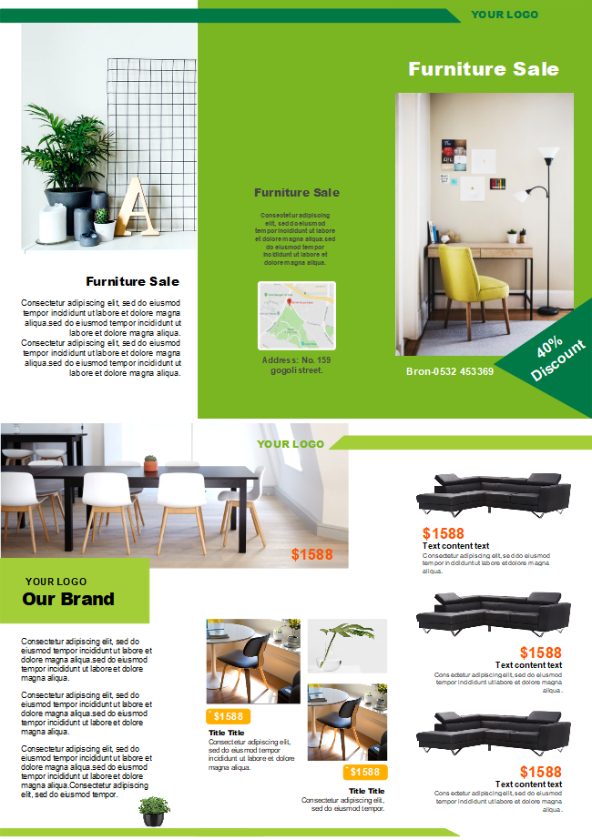 furniture sales brochure