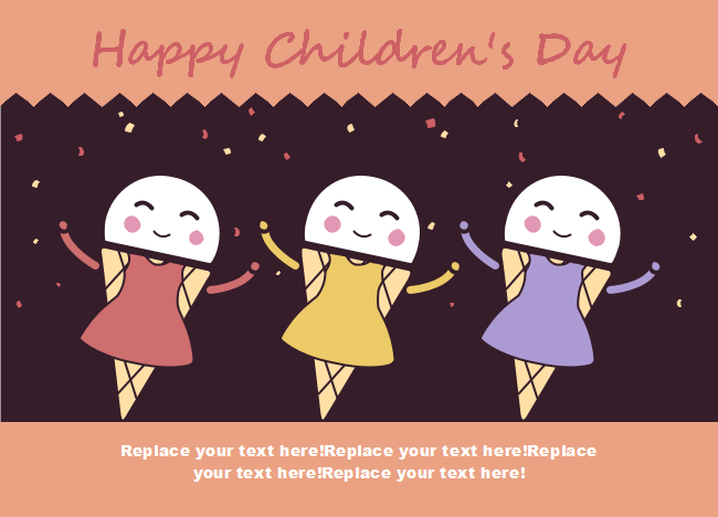 ice cream children day card