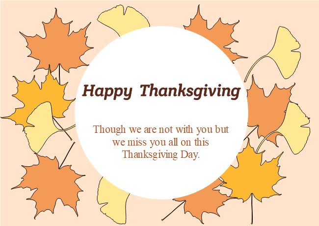 maple leaves thanksgiving card