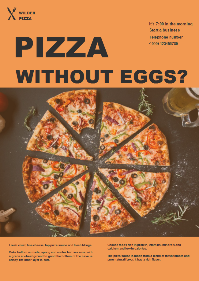 póster de pizzería