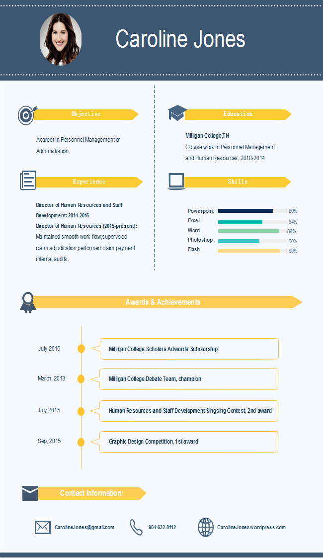 simple infographic resume