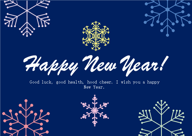 snowflake new year card