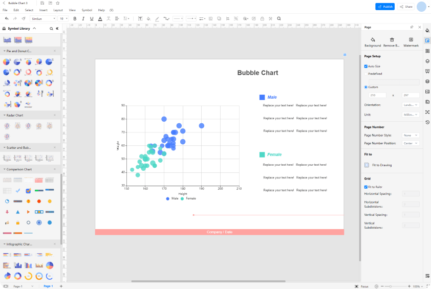 how to create bubble chart analysis online