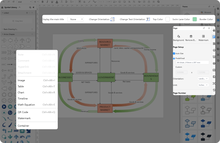 how to make circular flow diagram online