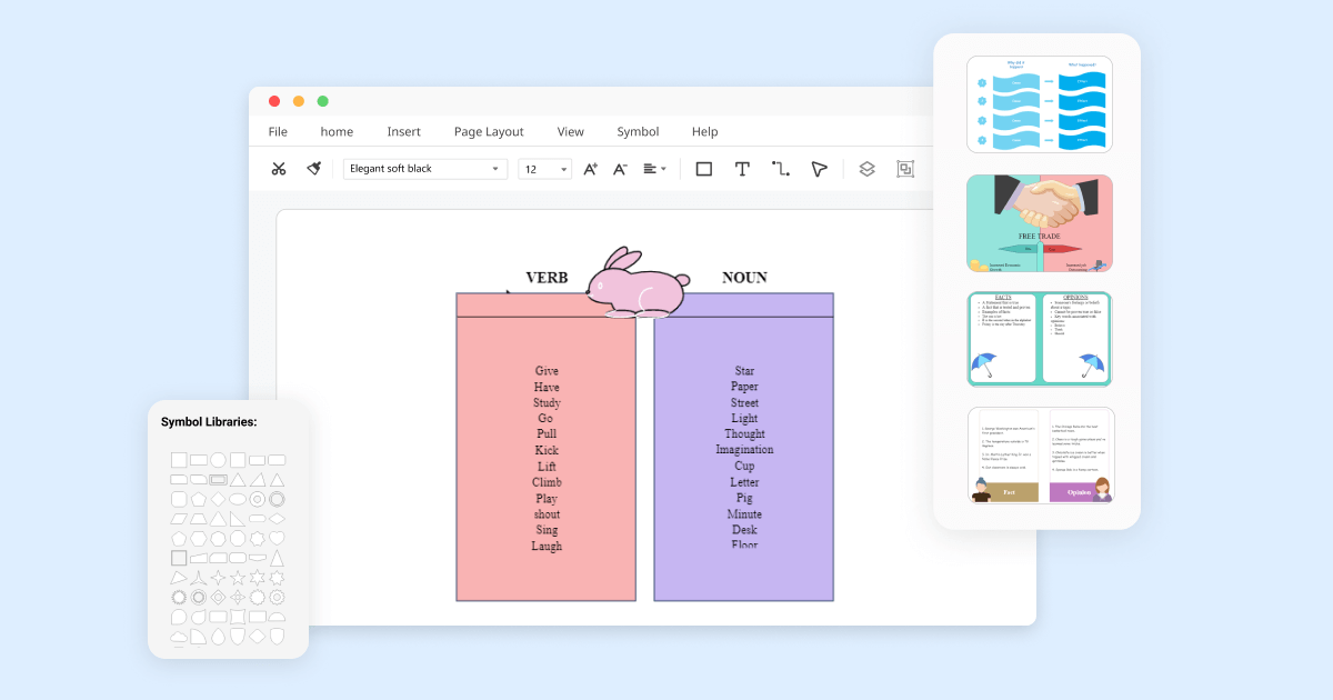 Free Online T Chart Maker | EdrawMax Online