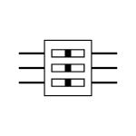 Elektrische und elektronische Symbole - DIP-Schalter