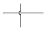 Electrical and Electronics Symbol - Not  Connect Wires