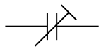 Electrical and Electronics Symbol - Variable Capacitor