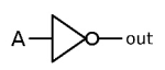 Symbol für Elektrizität und Elektronik - Not Gate