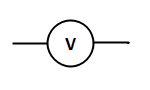 Símbolo Eléctrico y Electrónico - Voltímetro