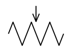 Symbol für Elektrizität und Elektronik - Potentiometer